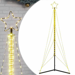 LED Árvore de Natal 483 LEDs Branco Quente 240 cm H