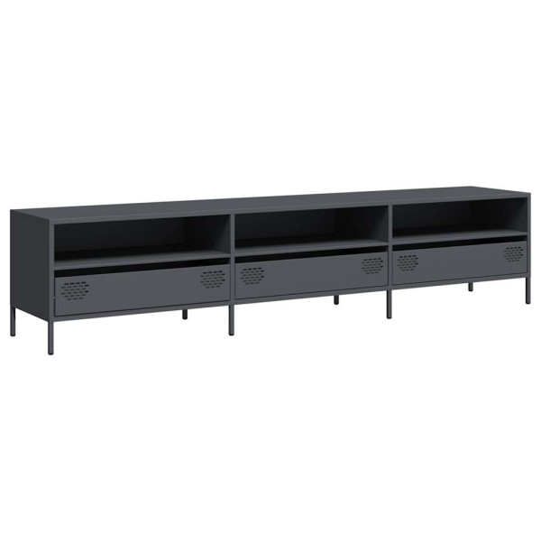 Mueble de TV acero laminado en frío antracita 202x39x43.5 cm M 2