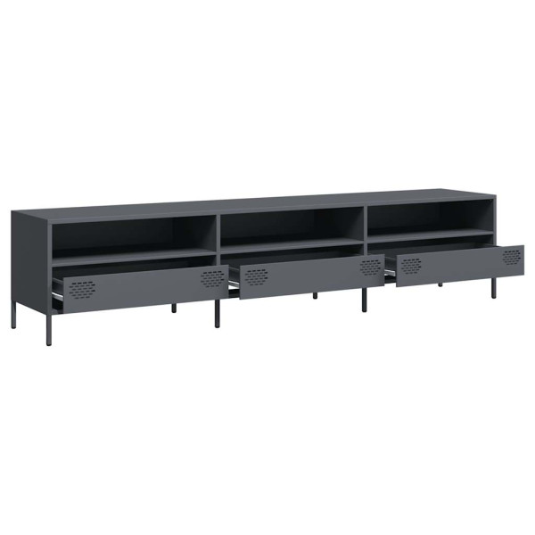 Mueble de TV acero laminado en frío antracita 202x39x43.5 cm M 5