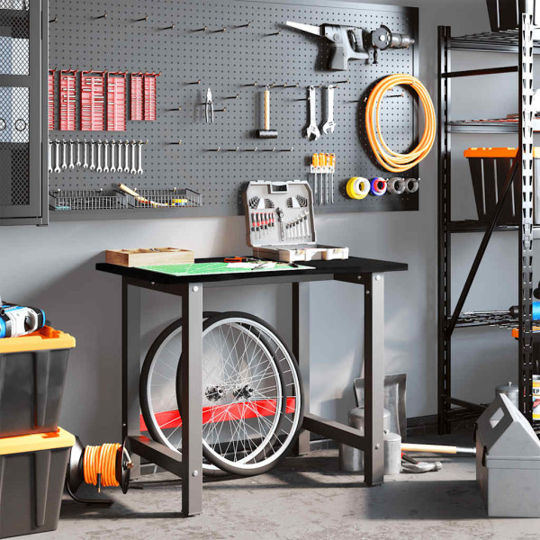 Banco de trabajo madera de roble marrón oscuro 100x60x81.5 cm M 3