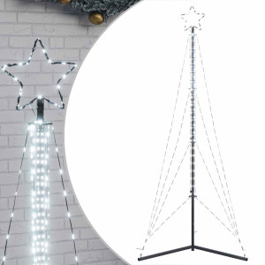 Luces para árbol de Navidad 483 LEDs blanco frío 240 cm H