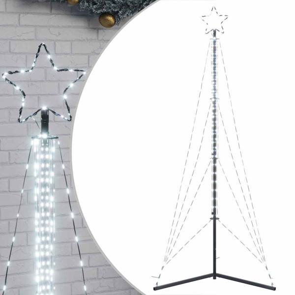 LED Árvore de Natal 483 LEDs Branco Frio 240 cm M 2