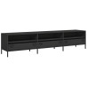 Mueble para TV acero laminado en frío negro 202x39x43.5 cm 2