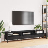 Mueble para TV acero laminado en frío negro 202x39x43.5 cm 3