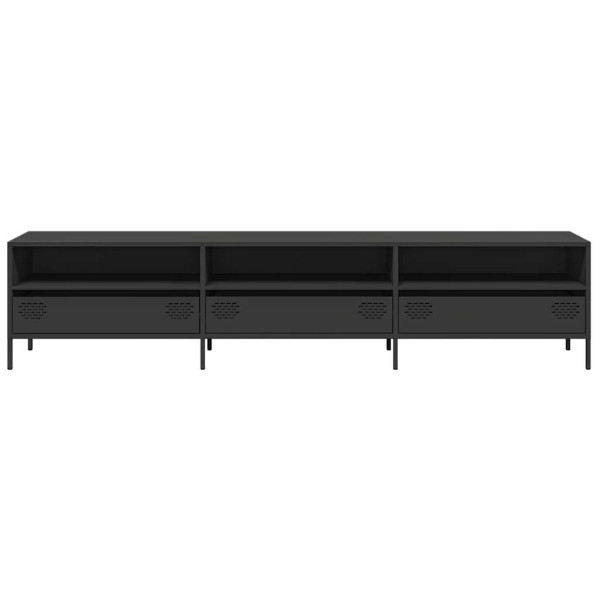 Mueble para TV acero laminado en frío negro 202x39x43.5 cm M 4