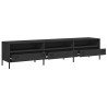 Mueble para TV acero laminado en frío negro 202x39x43.5 cm 5