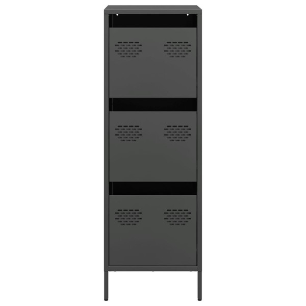 Aparador de acero negro 39x35x103.5 cm M 5