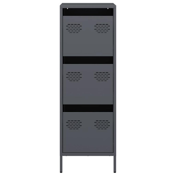 Aparador de acero gris antracita 39x35x103.5 cm M 5