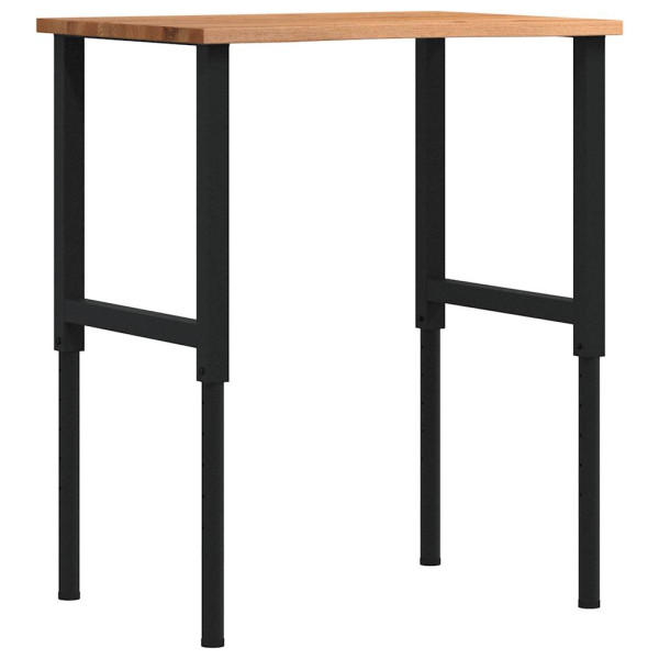 Banco de trabajo madera roble marrón claro 80x60x(71.5-98) cm D