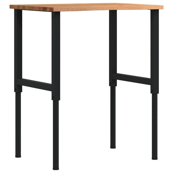 Banco de trabajo madera roble marrón claro 80x60x(71.5-98) cm M 2