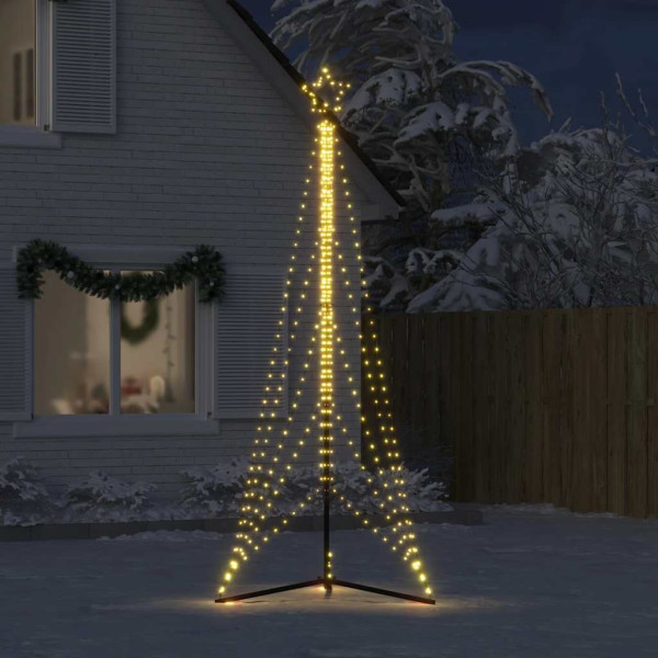 LED Árvore de Natal 525 LEDs Branco Quente 302 cm M 3