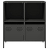 Aparador de acero laminado en frío negro 68x39x73.5 cm 4