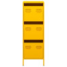 Aparador de acero amarillo mostaza 39x35x103.5 cm 5