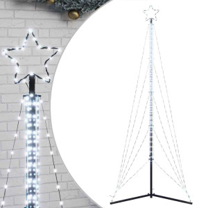 LED Árvore de Natal 525 LEDs Branco Frio 302 cm H