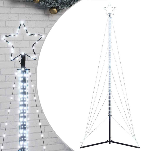 Luces para árbol de Navidad 525 LEDs blanco frío 302 cm M 2