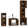 Set de muebles baño 3 pzas madera contrachapada roble ahumado 4
