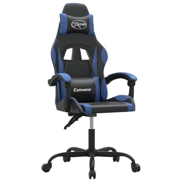 Silla gaming cuero sintético negro y azul M 2