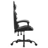 Silla gaming cuero sintético negro y blanco 4