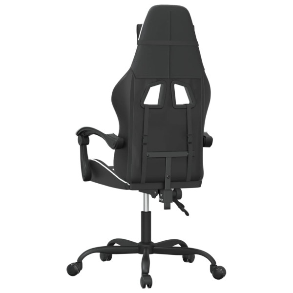 Silla gaming cuero sintético negro y blanco M 5