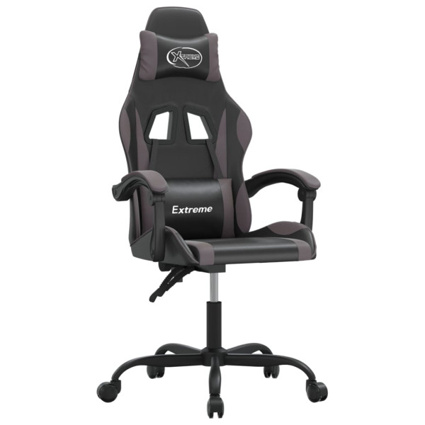 Silla gaming cuero sintético negro y gris M 2