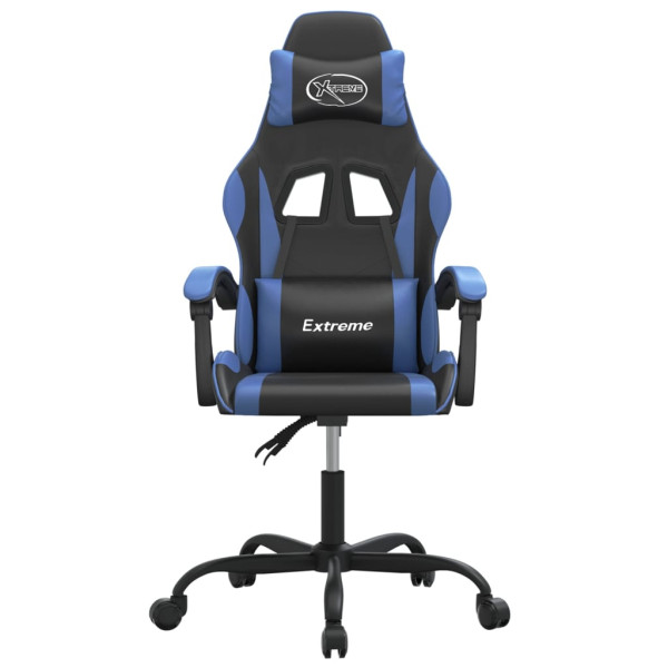 Silla gaming giratoria cuero sintético negro y azul M 3