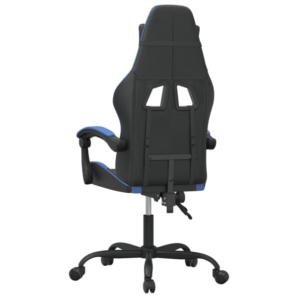 Silla gaming giratoria cuero sintético negro y azul M 5