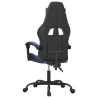 Silla gaming giratoria cuero sintético negro y azul 5