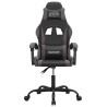 Silla gaming giratoria cuero sintético negro y gris 3
