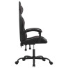Silla gaming giratoria cuero sintético negro y gris 4