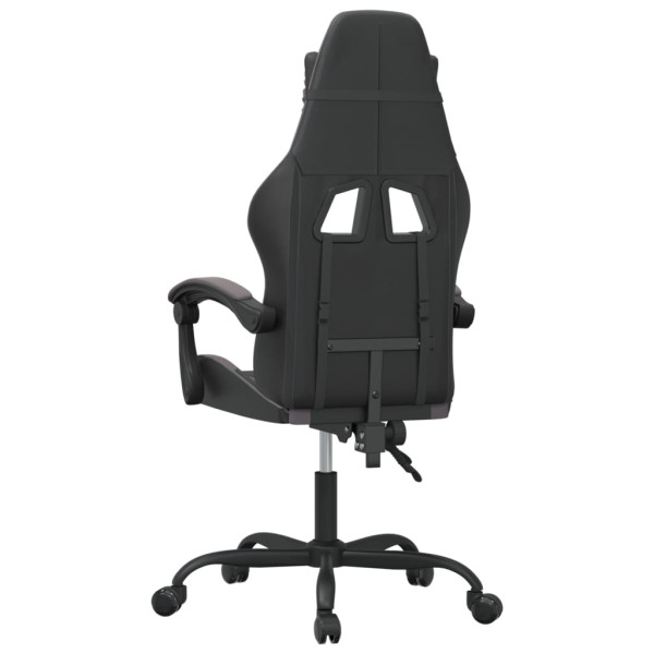 Silla gaming giratoria cuero sintético negro y gris M 5
