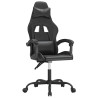 Silla gaming giratoria cuero sintético negro 2