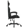 Silla gaming giratoria cuero sintético negro 4