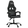 Silla gaming giratoria cuero sintético negro 2