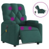 Sillón reclinable de masaje eléctrico tela verde oscuro 2
