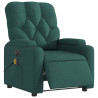 Sillón reclinable de masaje eléctrico tela verde oscuro 3