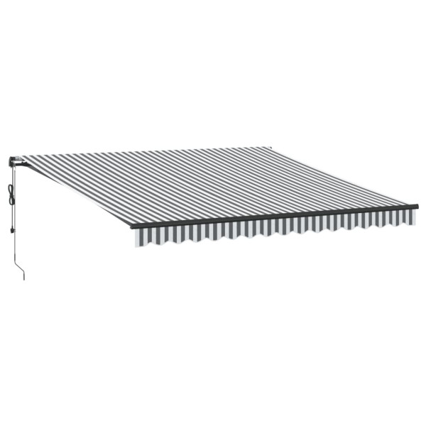 Toldo retráctil automático gris antracita y blanco 400x350 cm M 2