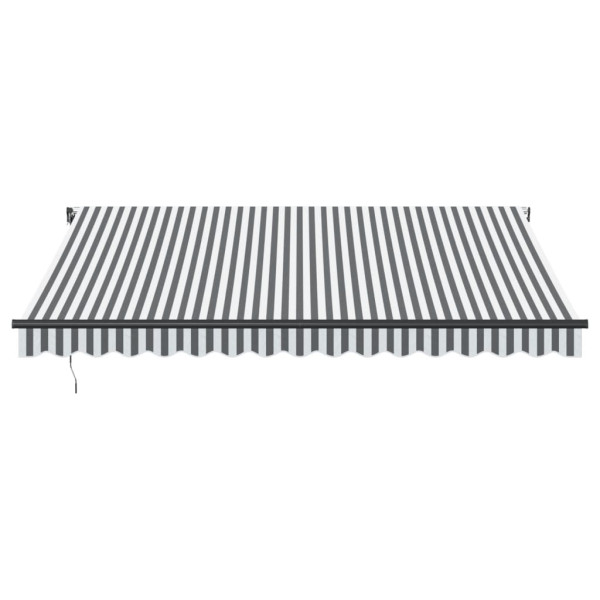 Toldo retrátil automático 400x350 cm antracite e branco M 3