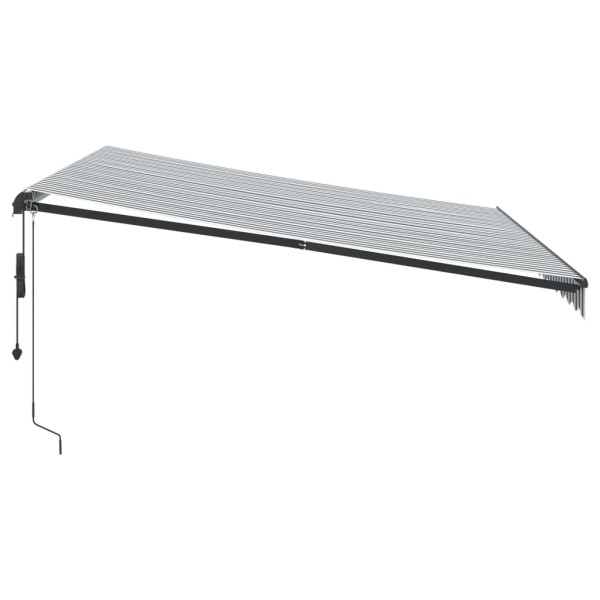 Toldo retrátil automático 400x350 cm antracite e branco M 4