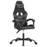 Silla gaming cuero sintético negro y gris 2