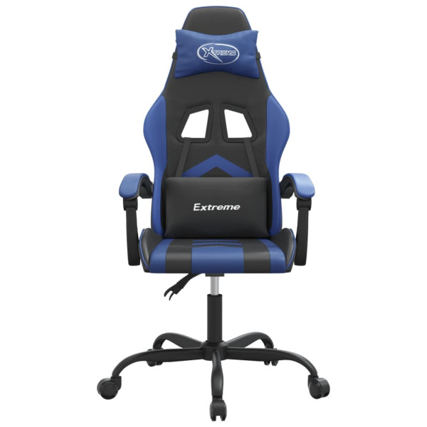 Silla gaming cuero sintético negro y azul M 3