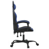 Silla gaming cuero sintético negro y azul 4