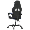 Silla gaming cuero sintético negro y azul 5