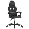 Silla gaming giratoria cuero sintético negro 2