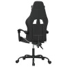 Silla gaming giratoria cuero sintético negro y blanco 5