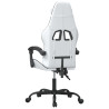Silla gaming cuero sintético blanco y negro 5
