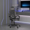 Silla gaming cuero sintético negro y gris 1