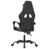 Silla gaming giratoria cuero sintético negro y blanco 5