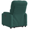 Silla de masaje reclinable de pie de tela verde oscura 5