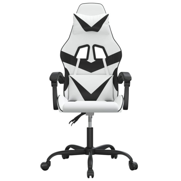 Silla gaming cuero sintético blanco y negro M 3