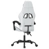 Silla gaming cuero sintético blanco y negro 5